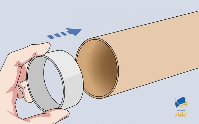 فاصله دهنده اول را در لوله خارجی قرار دهید
