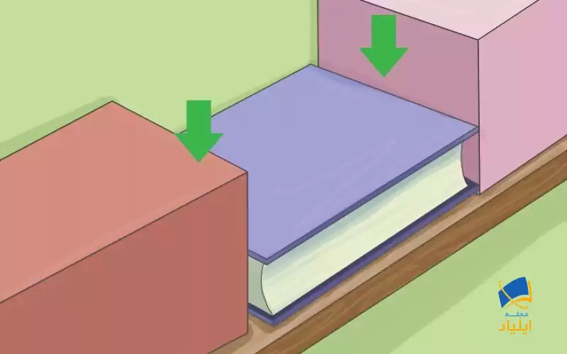 وقتی کتاب خشک می‌شود، آن را مربع نگه دارید
