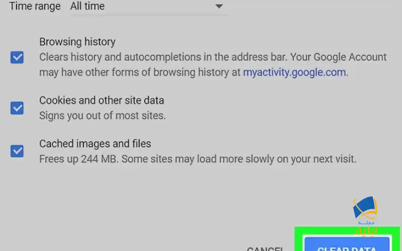 پاک کردن کش Google Chrome در کامپیوتر