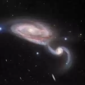 رصد برخورد دو کهکشان در اعماق کیهان