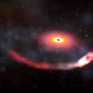 رصد سیاهچاله‌ای در حال بلعیدن ستاره‌ای نوترونی